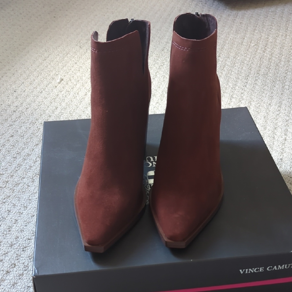 Vince Camuto Brown Ankle Booties
